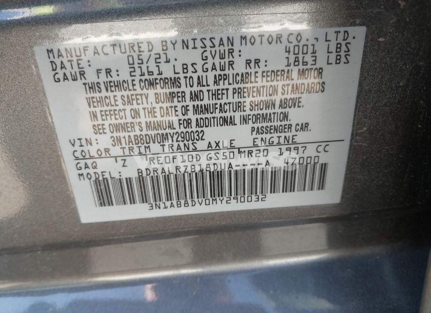 Photo 9 of 2021 Nissan Sentra SR XTRONIC CVT (VIN 3N1AB8DV0MY290032)