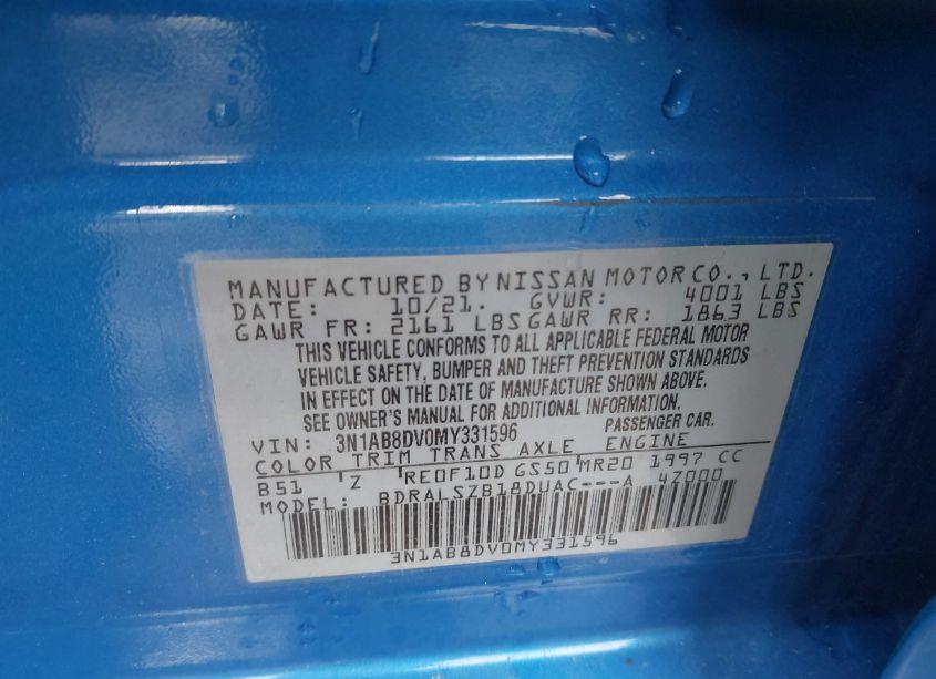 Photo 9 of 2021 Nissan Sentra SR XTRONIC CVT (VIN 3N1AB8DV0MY331596)