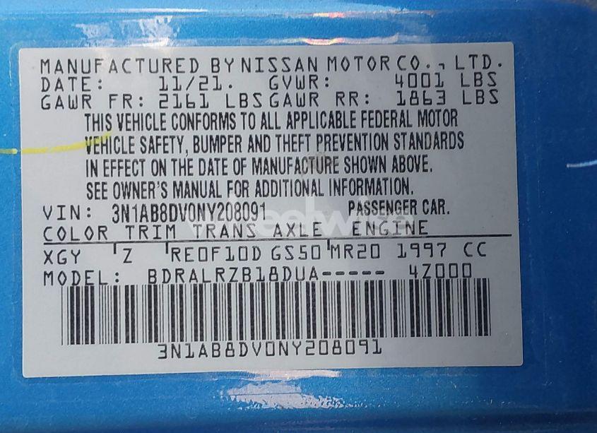 Photo 9 of 2022 Nissan Sentra SR XTRONIC CVT (VIN 3N1AB8DV0NY208091)