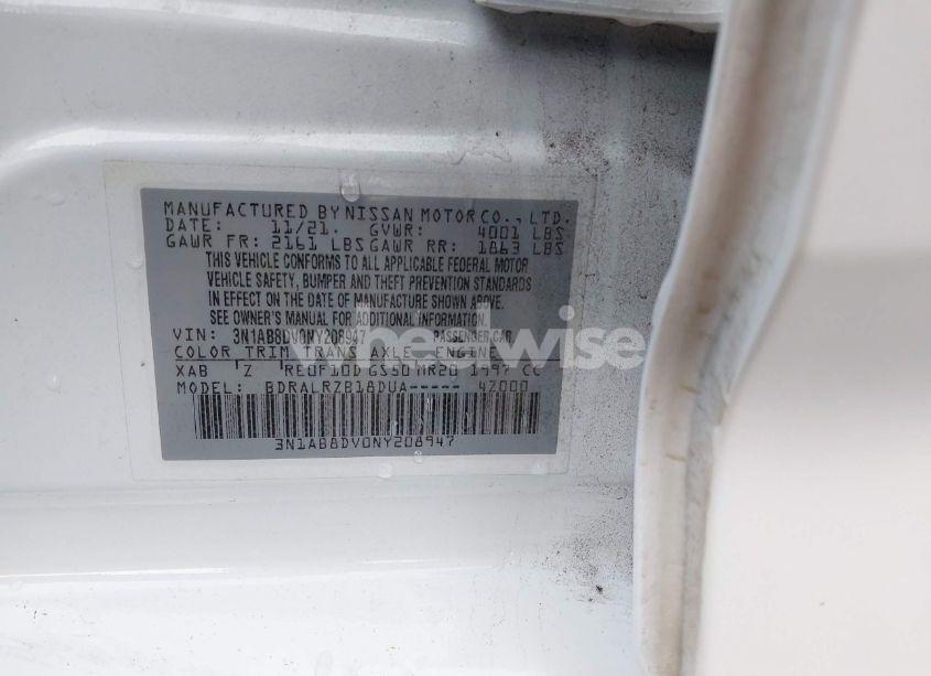 Photo 9 of 2022 Nissan Sentra SR XTRONIC CVT (VIN 3N1AB8DV0NY208947)