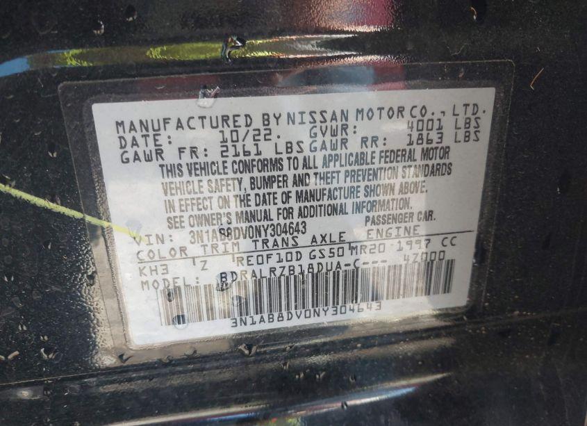 Photo 9 of 2022 Nissan Sentra SR XTRONIC CVT (VIN 3N1AB8DV0NY304643)