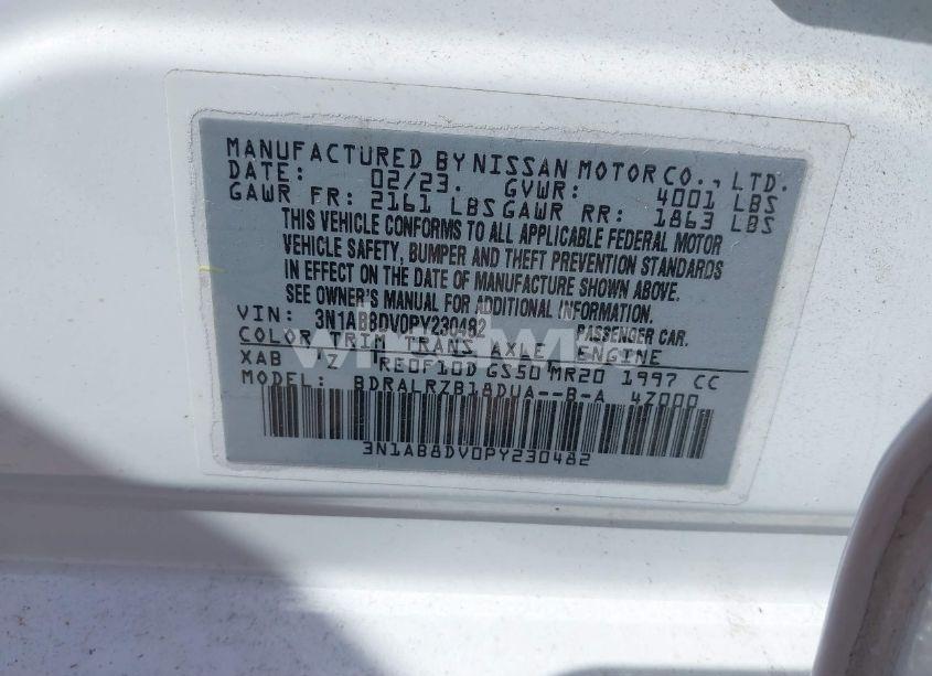 Photo 9 of 2023 Nissan Sentra SR XTRONIC CVT (VIN 3N1AB8DV0PY230482)