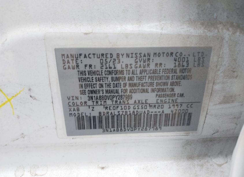 Photo 9 of 2023 Nissan Sentra SR XTRONIC CVT (VIN 3N1AB8DV0PY287989)