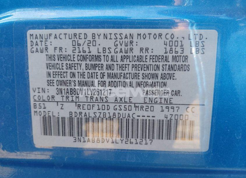 Photo 9 of 2020 Nissan Sentra SR XTRONIC CVT (VIN 3N1AB8DV1LY261217)