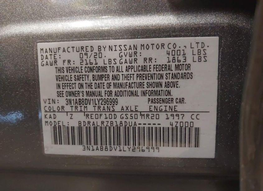 Photo 9 of 2020 Nissan Sentra SR XTRONIC CVT (VIN 3N1AB8DV1LY296999)
