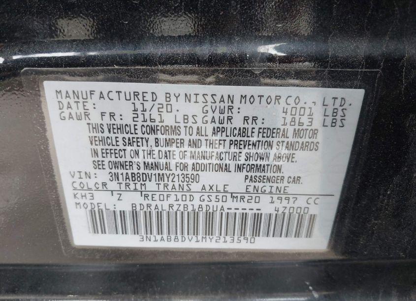 Photo 9 of 2021 Nissan Sentra SR XTRONIC CVT (VIN 3N1AB8DV1MY213590)