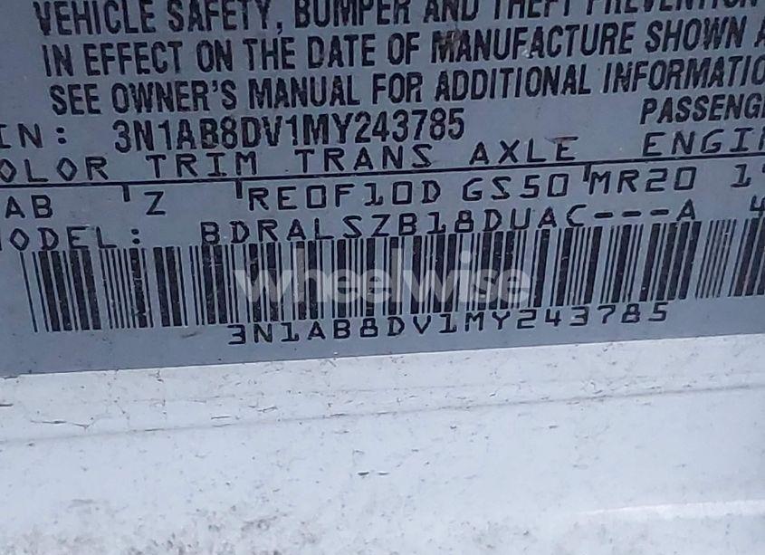 Photo 9 of 2021 Nissan Sentra SR XTRONIC CVT (VIN 3N1AB8DV1MY243785)
