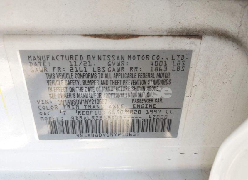 Photo 9 of 2022 Nissan Sentra SR XTRONIC CVT (VIN 3N1AB8DV1NY210657)