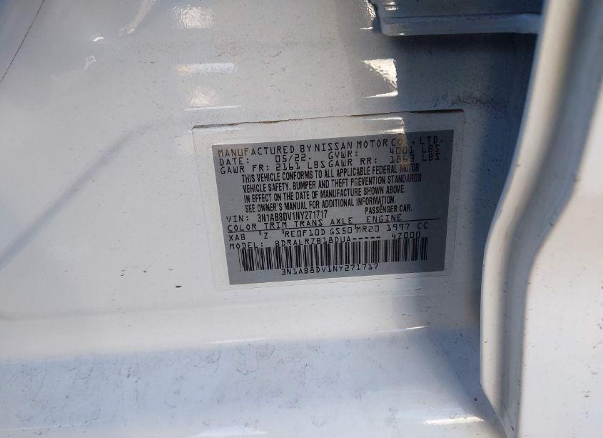 Photo 9 of 2022 Nissan Sentra SR XTRONIC CVT (VIN 3N1AB8DV1NY271717)