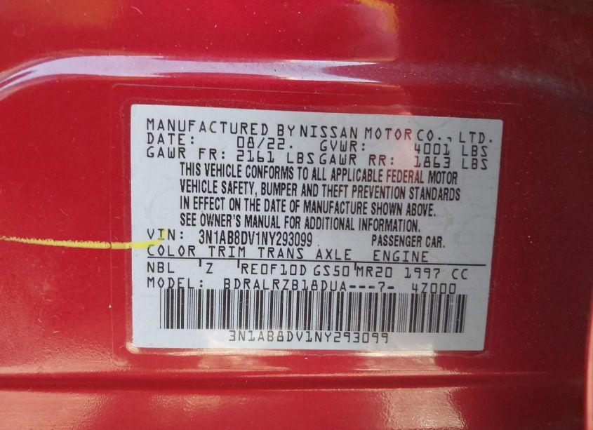 Photo 9 of 2022 Nissan Sentra SR XTRONIC CVT (VIN 3N1AB8DV1NY293099)