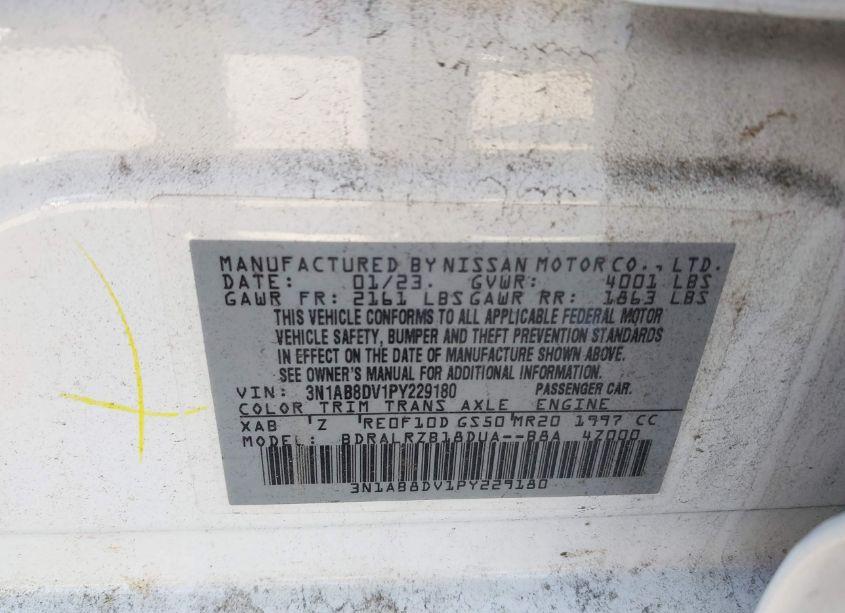 Photo 9 of 2023 Nissan Sentra SR XTRONIC CVT (VIN 3N1AB8DV1PY229180)