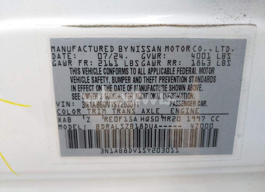 Photo 9 of 2025 Nissan Sentra SR (VIN 3N1AB8DV1SY203011)