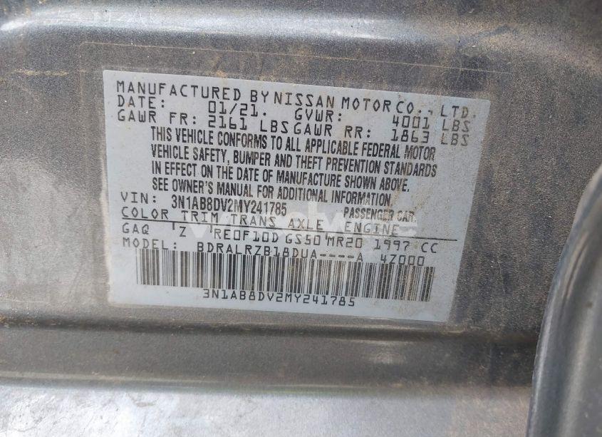 Photo 9 of 2021 Nissan Sentra SR XTRONIC CVT (VIN 3N1AB8DV2MY241785)