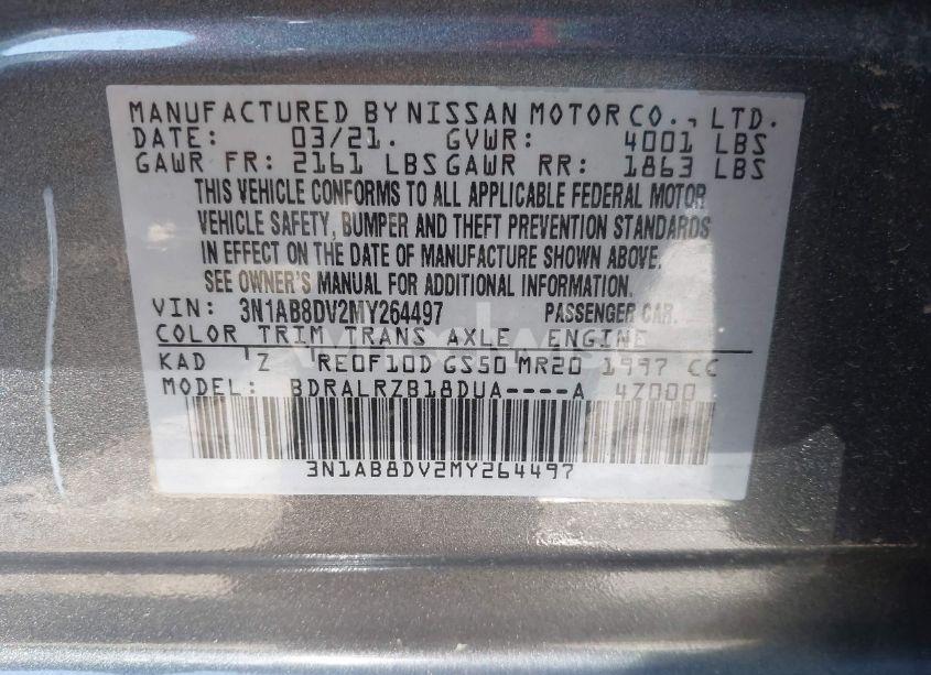 Photo 9 of 2021 Nissan Sentra SR XTRONIC CVT (VIN 3N1AB8DV2MY264497)