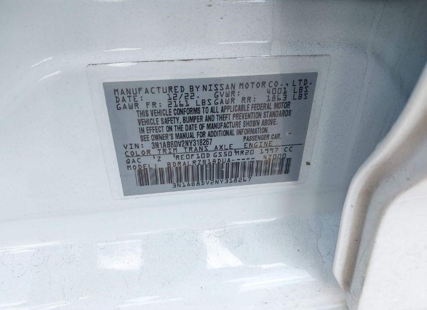 Photo 9 of 2022 Nissan Sentra SR XTRONIC CVT (VIN 3N1AB8DV2NY318267)