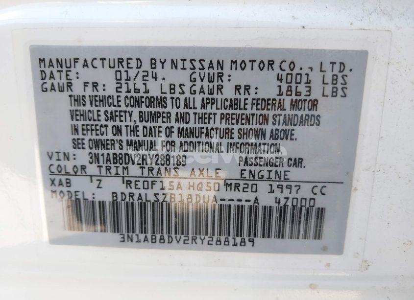 Photo 9 of 2024 Nissan Sentra SR XTRONIC CVT (VIN 3N1AB8DV2RY288189)