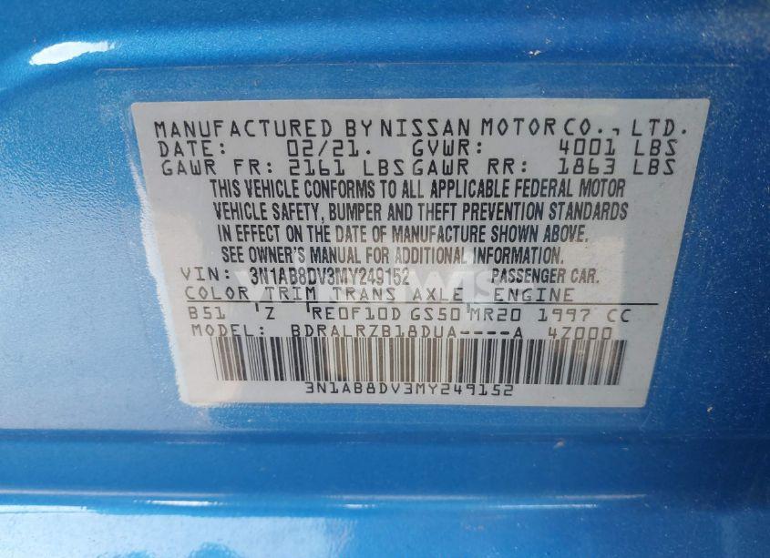 Photo 9 of 2021 Nissan Sentra SR XTRONIC CVT (VIN 3N1AB8DV3MY249152)