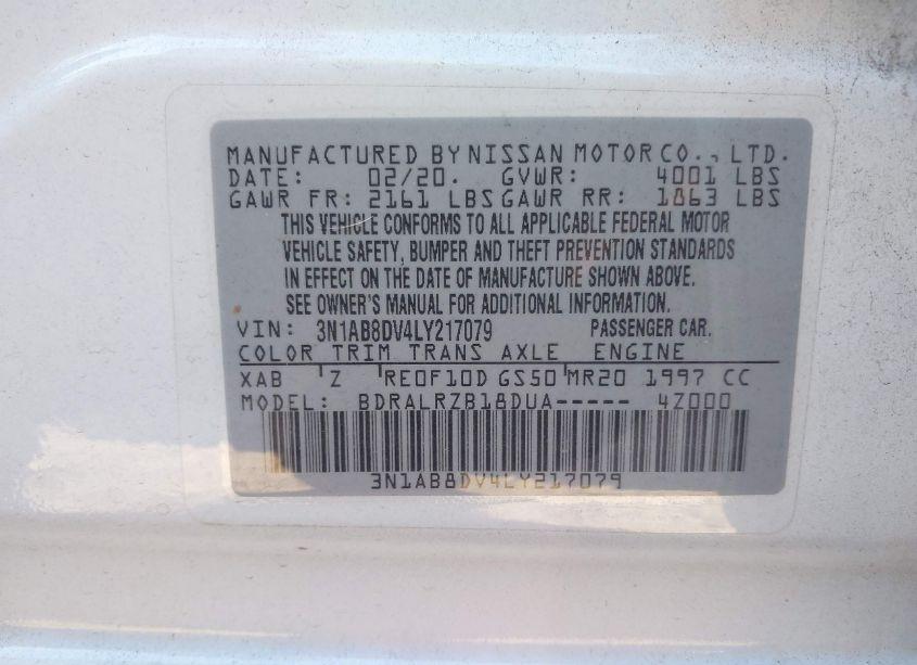 Photo 9 of 2020 Nissan Sentra SR XTRONIC CVT (VIN 3N1AB8DV4LY217079)