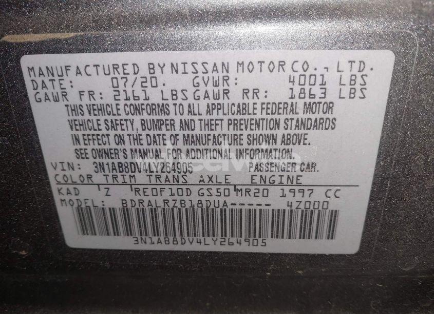 Photo 9 of 2020 Nissan Sentra SR XTRONIC CVT (VIN 3N1AB8DV4LY264905)