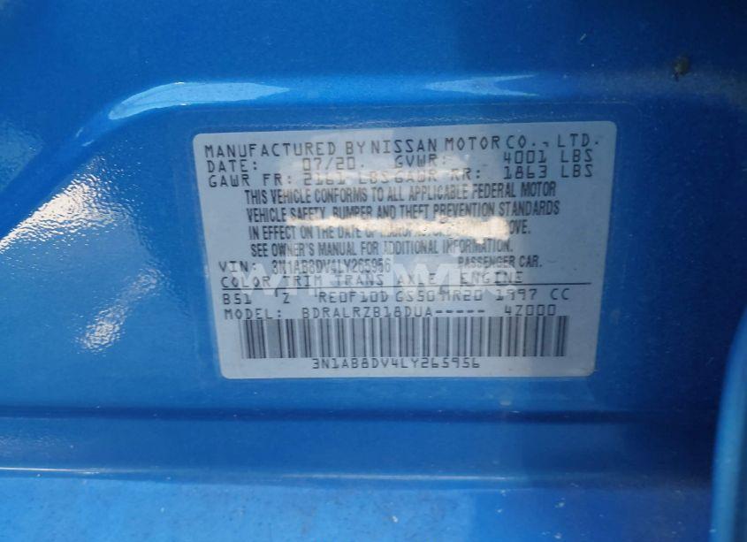 Photo 9 of 2020 Nissan Sentra SR XTRONIC CVT (VIN 3N1AB8DV4LY265956)