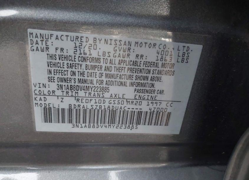 Photo 9 of 2021 Nissan Sentra SR XTRONIC CVT (VIN 3N1AB8DV4MY223885)