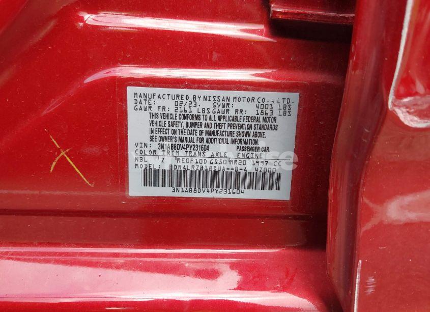 Photo 9 of 2023 Nissan Sentra SR XTRONIC CVT (VIN 3N1AB8DV4PY231604)