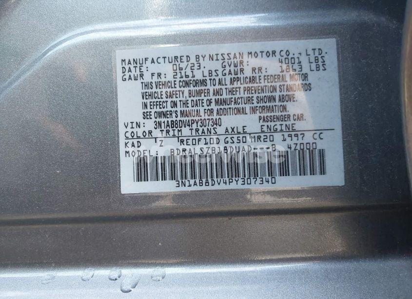 Photo 9 of 2023 Nissan Sentra SR XTRONIC CVT (VIN 3N1AB8DV4PY307340)
