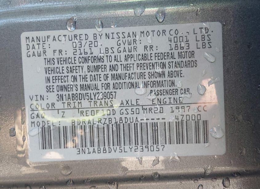 Photo 9 of 2020 Nissan Sentra SR XTRONIC CVT (VIN 3N1AB8DV5LY239057)