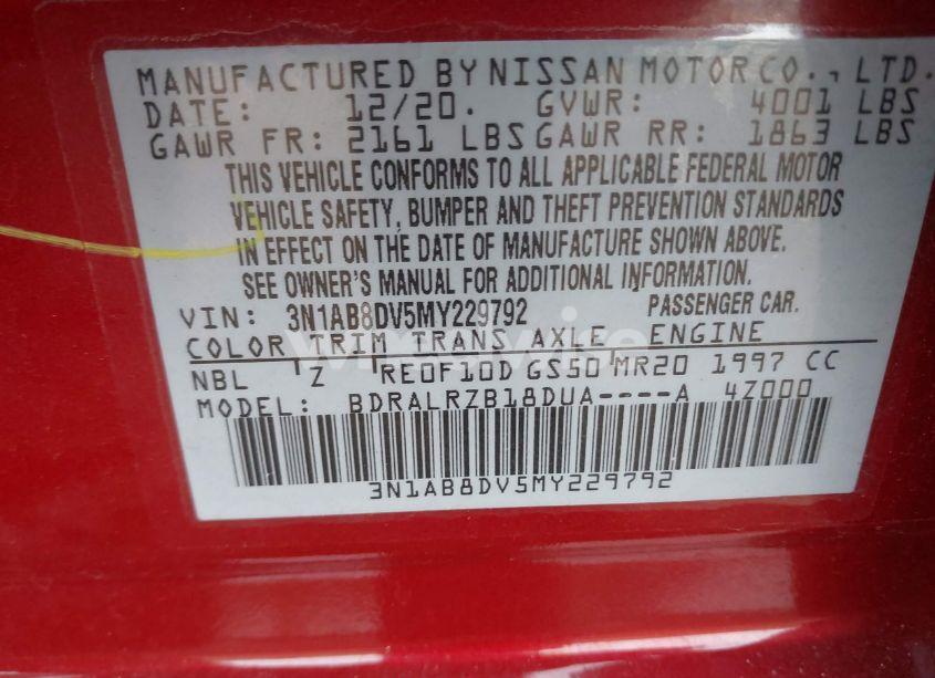 Photo 9 of 2021 Nissan Sentra SR XTRONIC CVT (VIN 3N1AB8DV5MY229792)