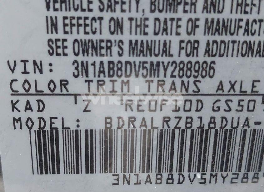 Photo 9 of 2021 Nissan Sentra SR XTRONIC CVT (VIN 3N1AB8DV5MY288986)