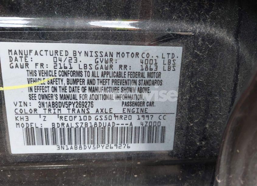 Photo 9 of 2023 Nissan Sentra SR XTRONIC CVT (VIN 3N1AB8DV5PY269276)
