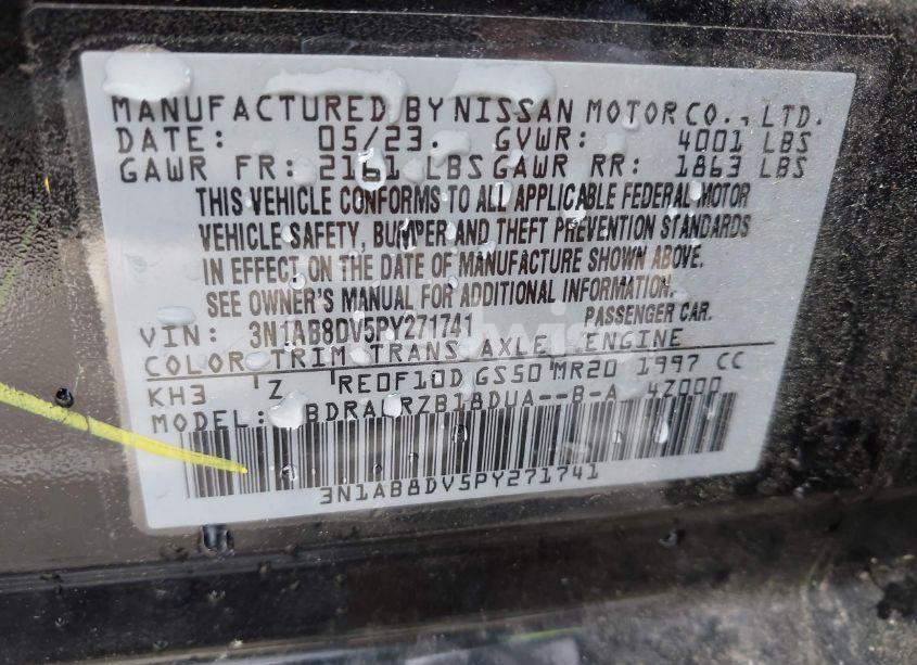 Photo 8 of 2023 Nissan Sentra SR XTRONIC CVT (VIN 3N1AB8DV5PY271741)