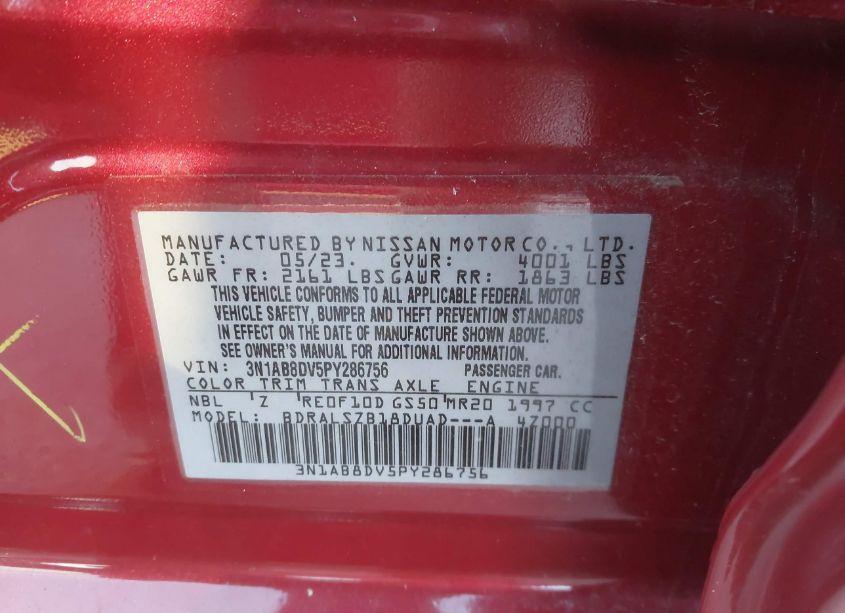 Photo 8 of 2023 Nissan Sentra SR XTRONIC CVT (VIN 3N1AB8DV5PY286756)