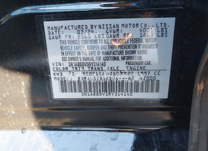 Photo 9 of 2024 Nissan Sentra SR XTRONIC CVT (VIN 3N1AB8DV5RY314140)