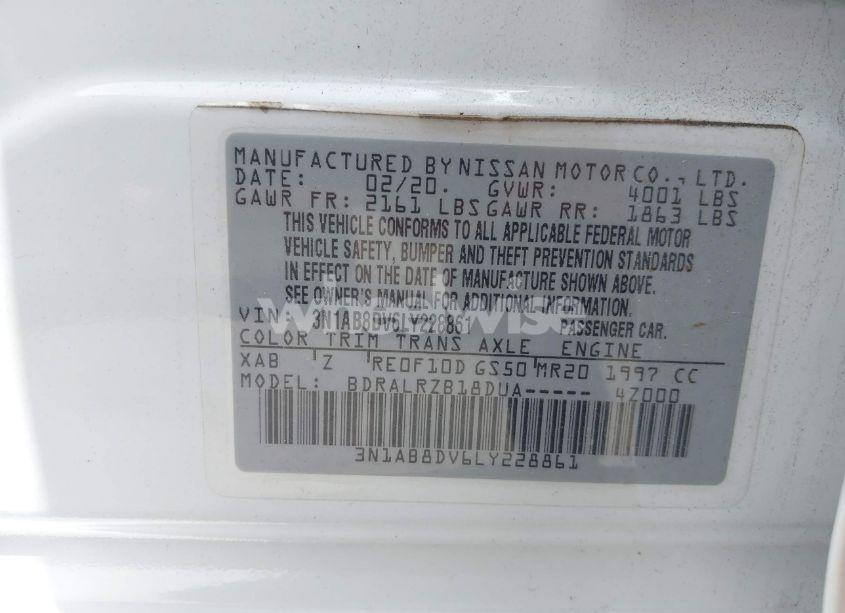 Photo 9 of 2020 Nissan Sentra SR XTRONIC CVT (VIN 3N1AB8DV6LY228861)