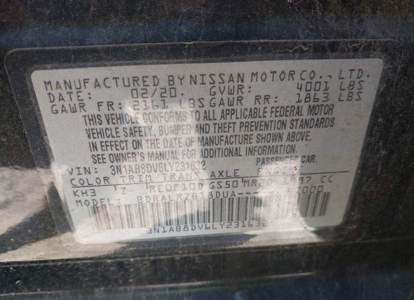 Photo 9 of 2020 Nissan Sentra SR XTRONIC CVT (VIN 3N1AB8DV6LY231632)
