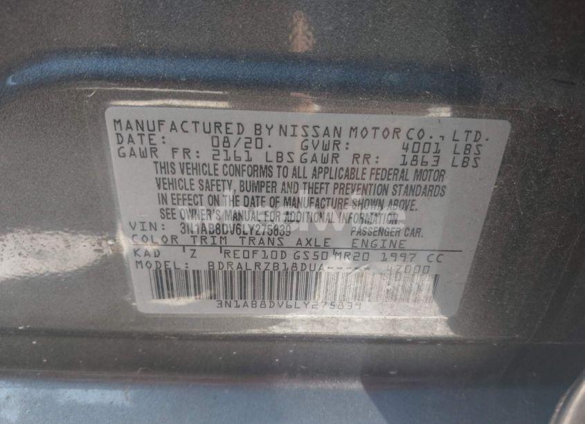 Photo 9 of 2020 Nissan Sentra SR XTRONIC CVT (VIN 3N1AB8DV6LY275839)