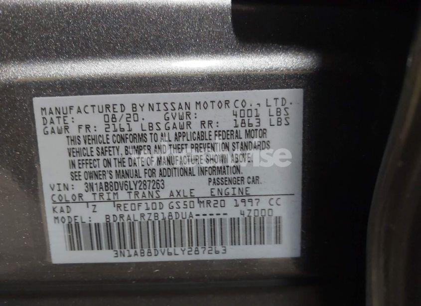 Photo 9 of 2020 Nissan Sentra SR XTRONIC CVT (VIN 3N1AB8DV6LY287263)