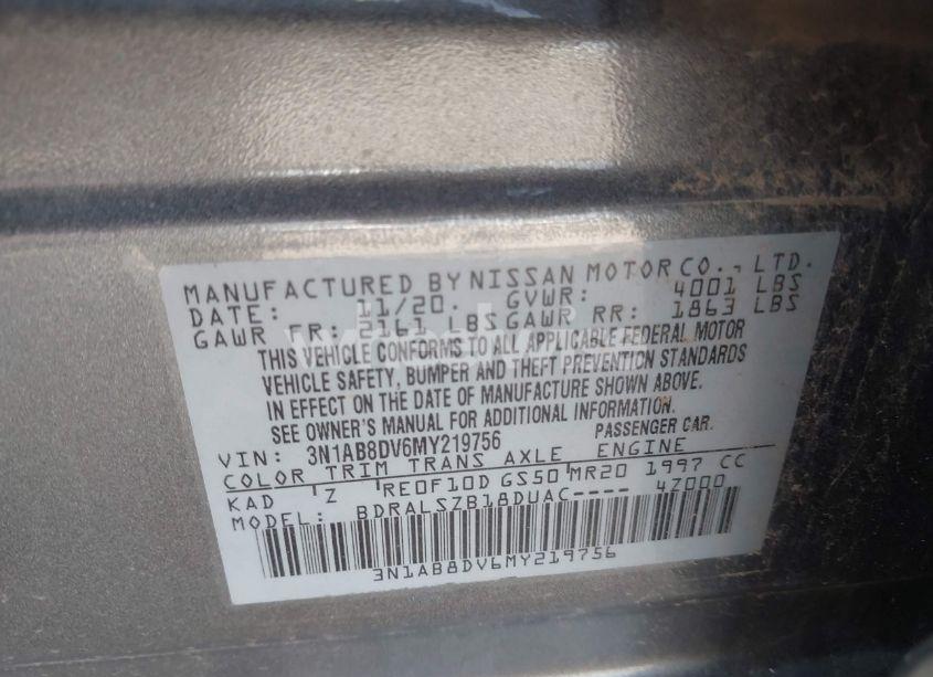 Photo 9 of 2021 Nissan Sentra SR XTRONIC CVT (VIN 3N1AB8DV6MY219756)