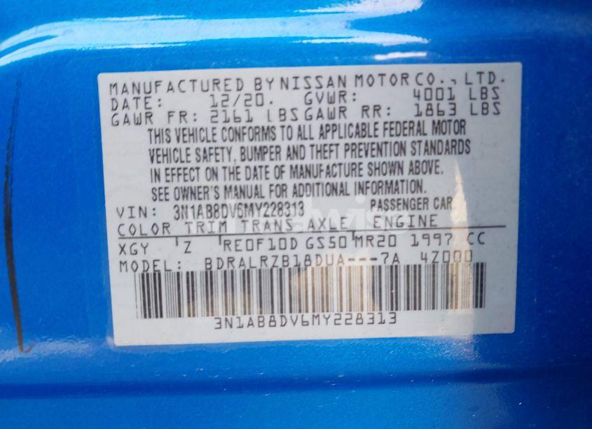 Photo 9 of 2021 Nissan Sentra SR XTRONIC CVT (VIN 3N1AB8DV6MY228313)