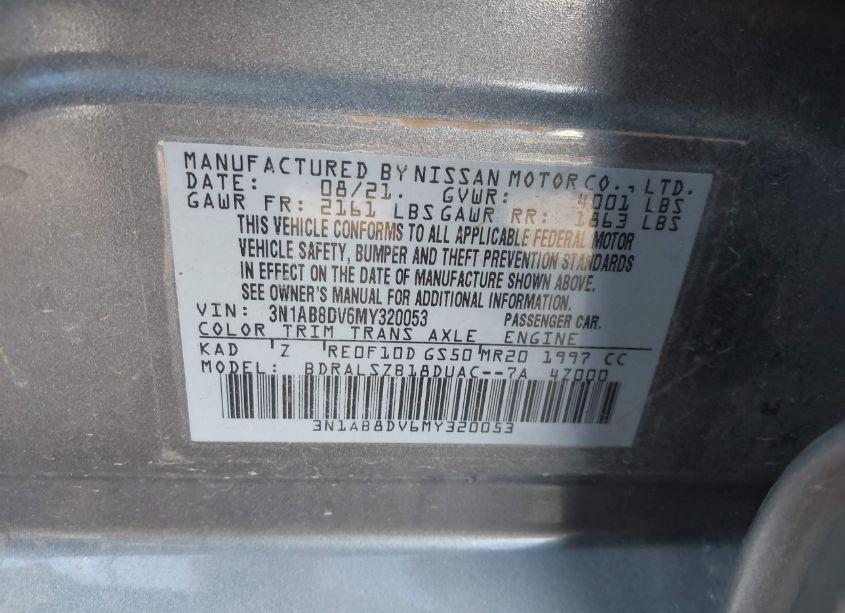 Photo 9 of 2021 Nissan Sentra SR XTRONIC CVT (VIN 3N1AB8DV6MY320053)