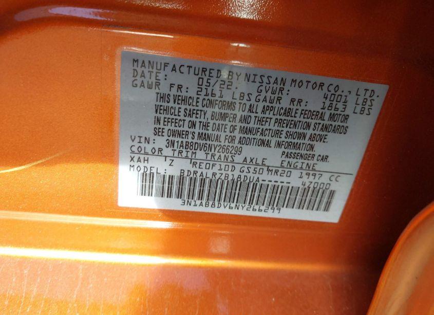 Photo 9 of 2022 Nissan Sentra SR XTRONIC CVT (VIN 3N1AB8DV6NY266299)