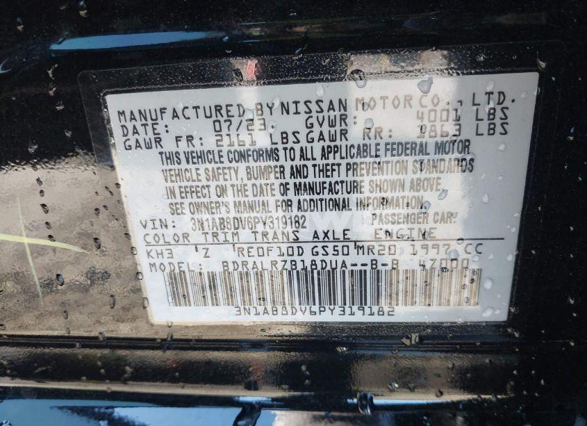 Photo 9 of 2023 Nissan Sentra SR XTRONIC CVT (VIN 3N1AB8DV6PY319182)
