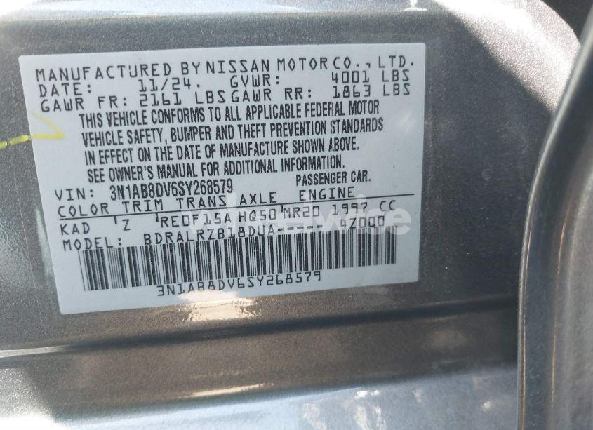 Photo 9 of 2025 Nissan Sentra SR (VIN 3N1AB8DV6SY268579)