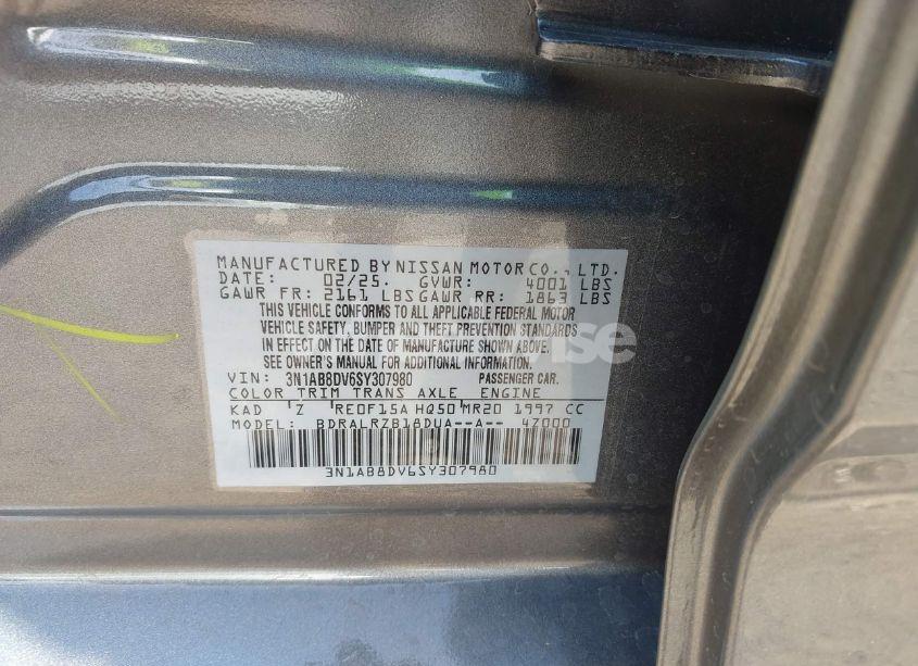 Photo 9 of 2025 Nissan Sentra SR (VIN 3N1AB8DV6SY307980)