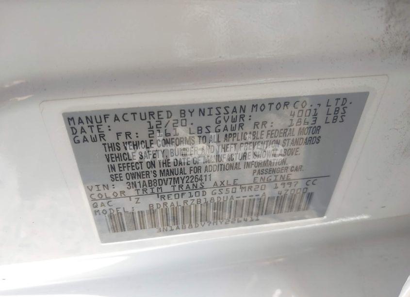 Photo 9 of 2021 Nissan Sentra SR XTRONIC CVT (VIN 3N1AB8DV7MY226411)