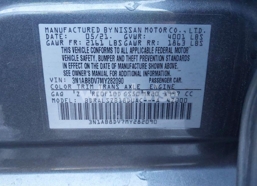Photo 9 of 2021 Nissan Sentra SR XTRONIC CVT (VIN 3N1AB8DV7MY282090)