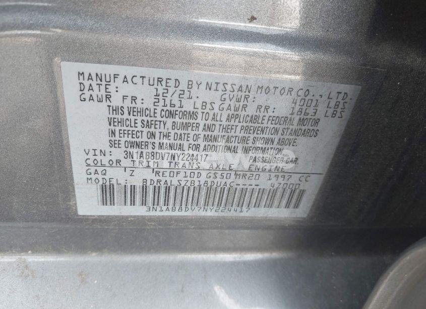 Photo 9 of 2022 Nissan Sentra SR XTRONIC CVT (VIN 3N1AB8DV7NY224417)