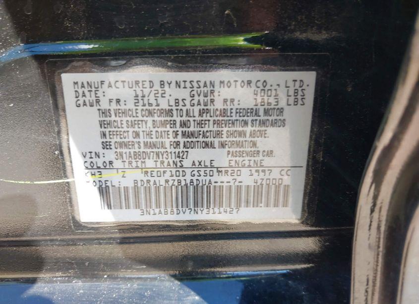 Photo 9 of 2022 Nissan Sentra SR XTRONIC CVT (VIN 3N1AB8DV7NY311427)