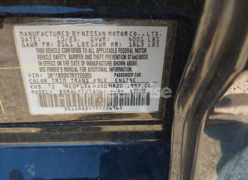 Photo 9 of 2024 Nissan Sentra SR XTRONIC CVT (VIN 3N1AB8DV7RY226965)